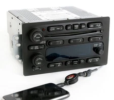 UNLOCKED Chevy GMC 2003-05 Truck Radio AM FM 6 Disc CD w Aux on Pigtail 15196055
