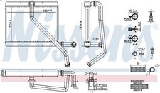 Wärmetauscher, Innenraumheizung NISSENS 707289 für BMW 5 (E39) 2 1996-2003