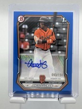 2026 Bowman 1st Bowman ANGEL GUZMAN #BPA-AG Prospect Blue Auto /150 SF Giants