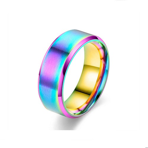 Titanium Stainless Steel 4/6/8mm Brushed Finish Men Women Wedding Band Ring - Picture 7 of 27
