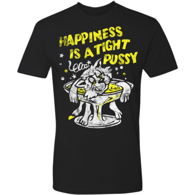 Retro Style T-shirt Novelty Design Groovy 70's Happiness Is A Tight