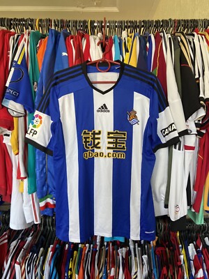 REAL SOCIEDAD 2014 2015 HOME FOOTBAL SHIRT SOCCER JERSEY ADIDAS