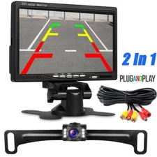 Heavy Duty Reverse Camera 7" Monitor Rear View System for Truck Bus Trailer RVs