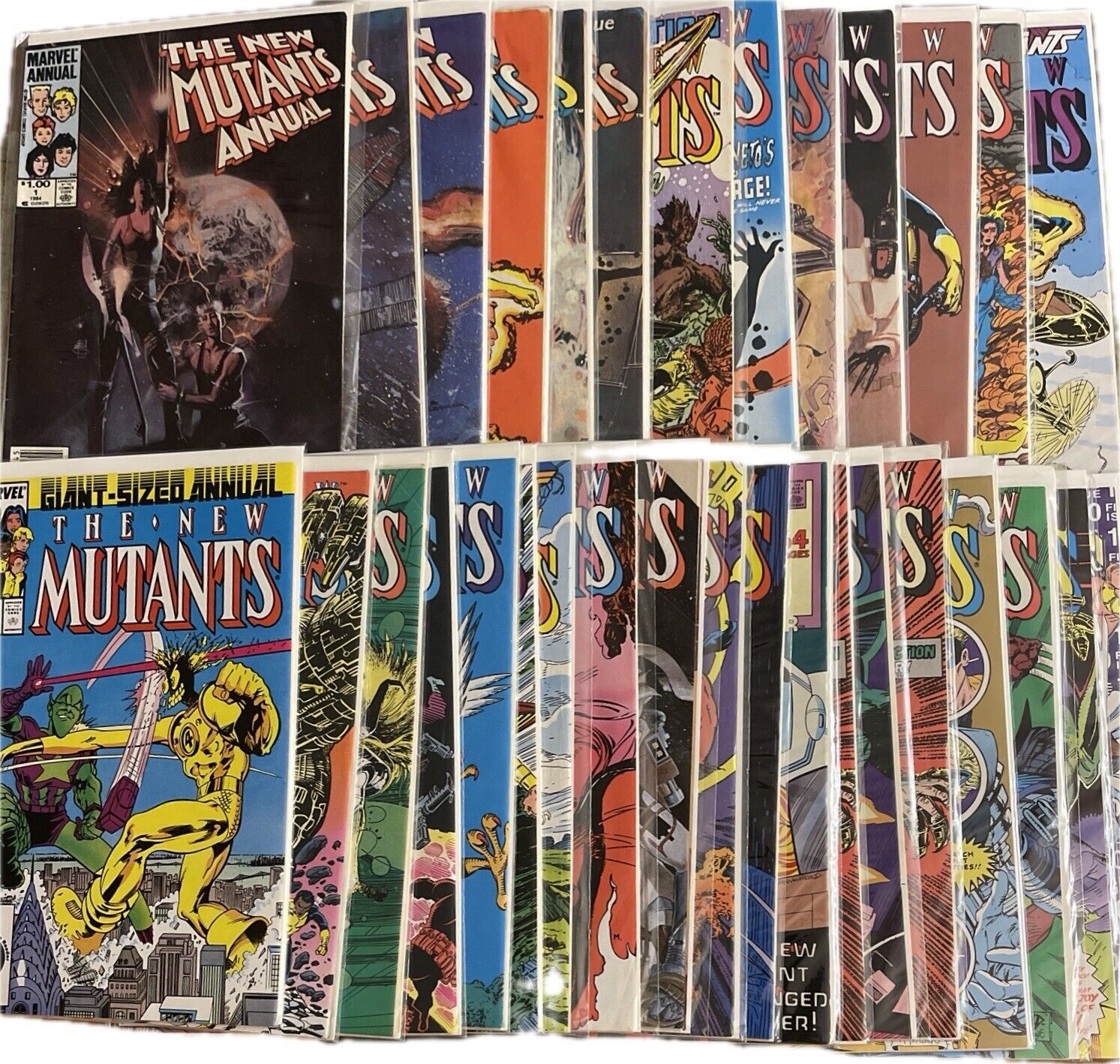 32-Marvel The New Mutant Comic Books Various Titles Vtg & Some Rare-Lot Of 32
