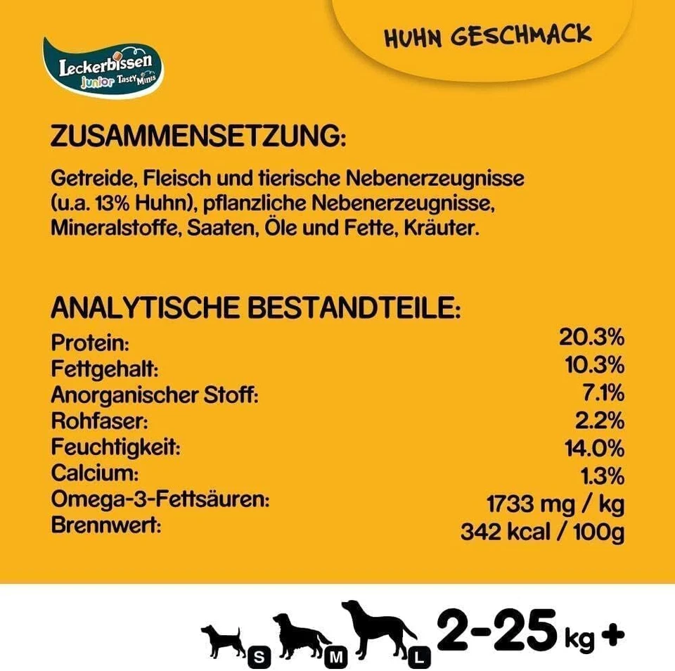 Pedigree Leckerbissen Junior – Kleine Hundesnacks für Welpen mit Huhn – Ideal - Bild 4 von 4