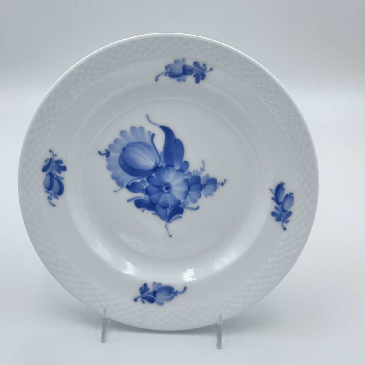Vintage Royal Copenhagen Plate Denmark Porcelain 10/8095 Blue Hand
