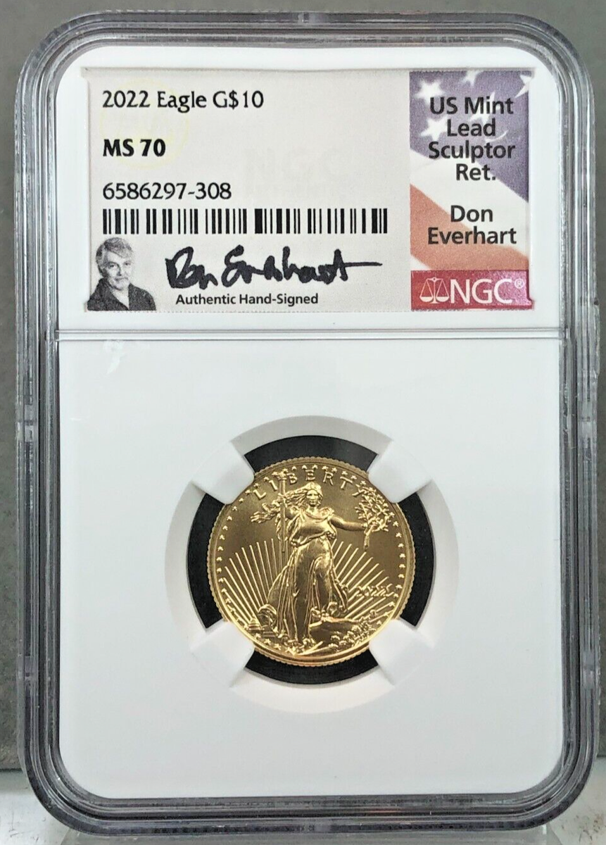 2022 $10 1/4oz American Gold Eagle NGC MS70 ~ Don Everhart