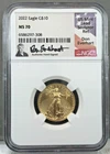 2022 $10 1/4oz American Gold Eagle NGC MS70 ~ Don Everhart Authentic Hand Signed