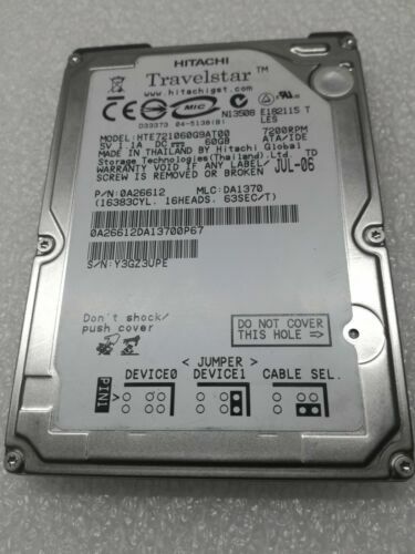 100% OK HTS726060M9AT00 HITACHI 60 GB 2,5" 7200 RPM 8 MB Disco - Foto 13