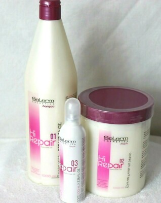 (LOT OF 3) SALERM Hi Repair SHAMPOO + Repair MASK + Repair FINISH