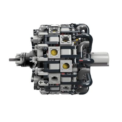 Custom MOC-159400 18 Cylinder Radial Engine 577 PCS for Aged 18+ Year Old
