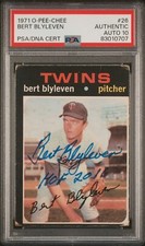 1971 O-Pee-Chee Bert Blyleven Rookie Autograph PSA/DNA Authentic Auto 10 #26 HOF