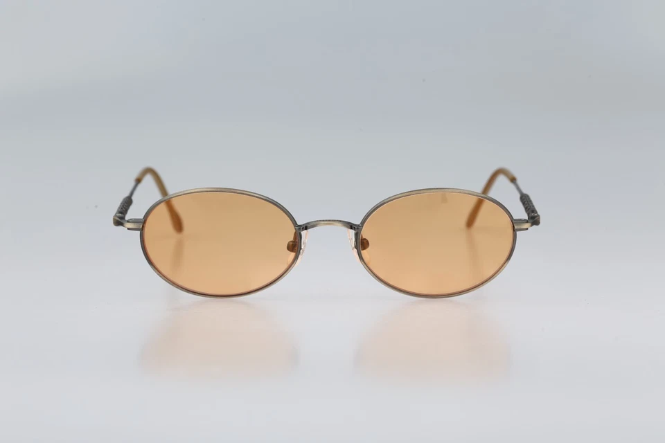 Jean Paul Gaultier 55-0022, Vintage 90s antique silver small oval sunglasses NOS - Image 2 of 4