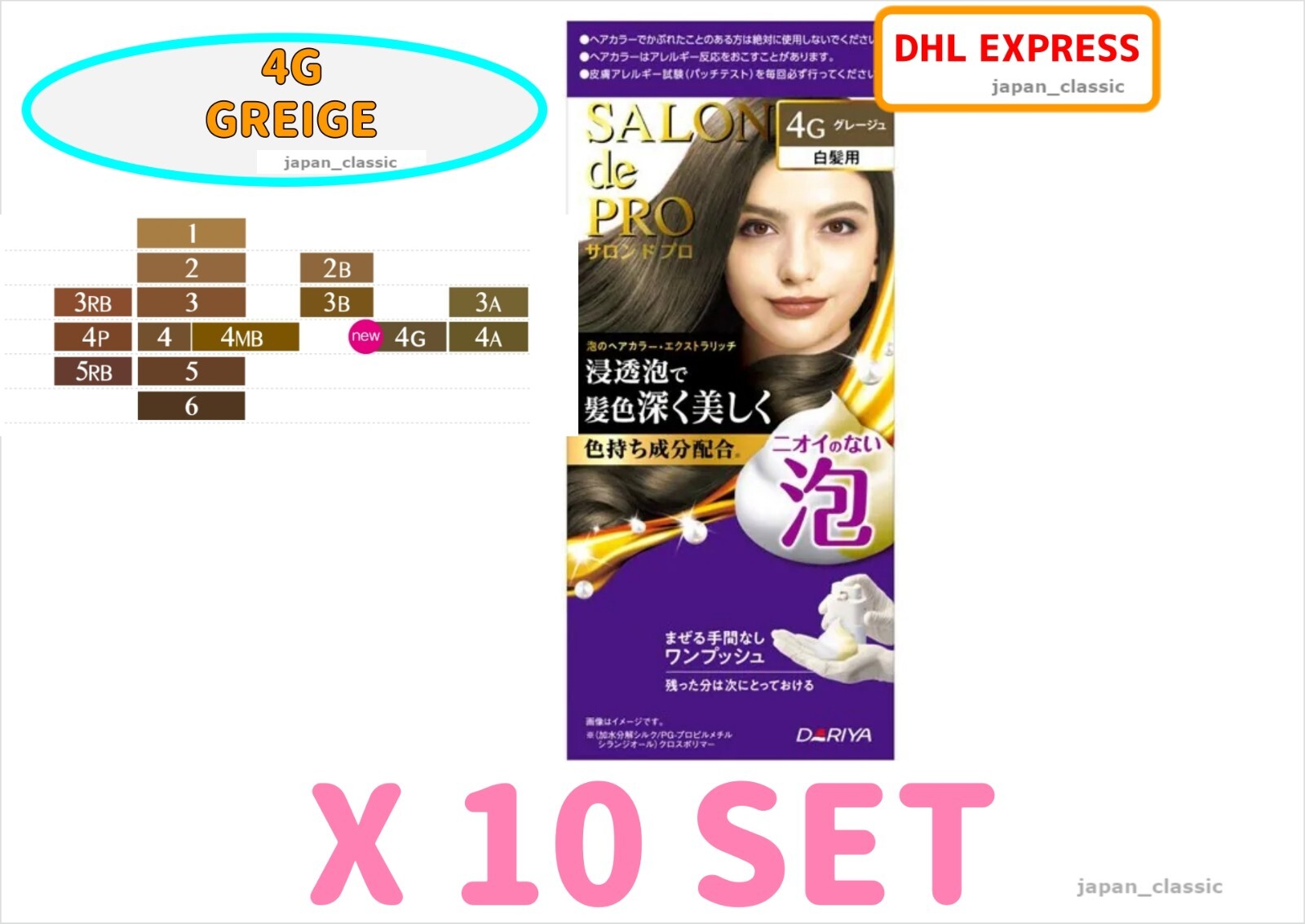 Extra Rich For Gray Hair 4g Greige X 10