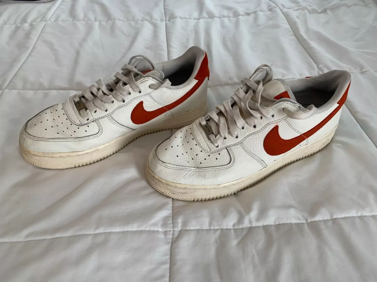 Nike Air Force 1 Mens Athletic Shoes 11 CV1755-100 Craft Sail Mantra Orange