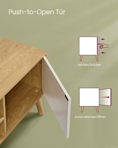 TV-Schrank, Lowboard, Fernsehschrank für Fernseher bis zu 55 Zoll, LTVDE120N01 - Bild 4 von 5
