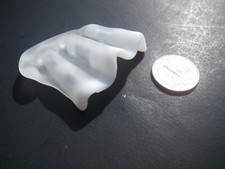 Sea Glass, Beautiful Rare White Fenton Hobnail with a Crimped Edge