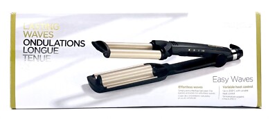 BaByliss Easy Waves C260E Welleneisen mit Titanium-Keramikbeschichtung 160-200°C