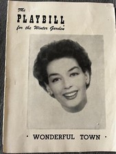 1953 Wonderful Town Playbill Winter Garden Theatre Gaynes Lascoe Chodorov Fields
