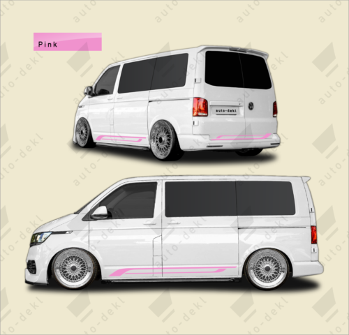 Fits VW T5 T6 Transporter SWB - Full Van Decal Stripe Kit with Both Sides + Rear - Picture 9 of 18