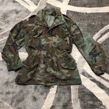 US Army M65 Cold Weather Coat Field Jacket Mens Med Regular/ MR w Flaws ASIS VTG