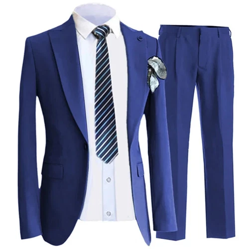 Pants Vest Men Suits Dress 3 Piece Set Male Blazers Wedding Jacket Coat Trousers - Picture 23 of 50