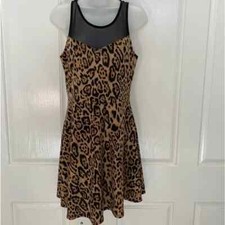 NEW wTag-Forever 21 Animal Print Fit & Flare Dress L