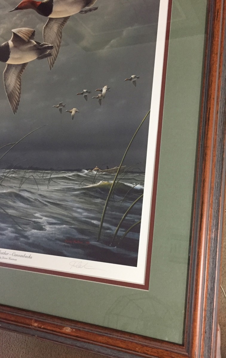 James Hautman,”Fowl Weather - Canvasbacks” Excellent 1503/,5000