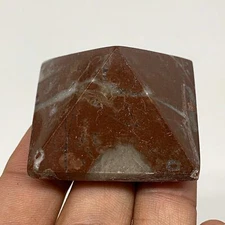 57.1g,1.1"x1.7" Natural Untreated Red Shell Fossils Pyramid Reiki Energy, F1230