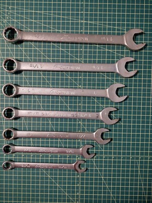 7pc Wright Grip Combination Wrench Set 11/16'' to 1-1/8''
