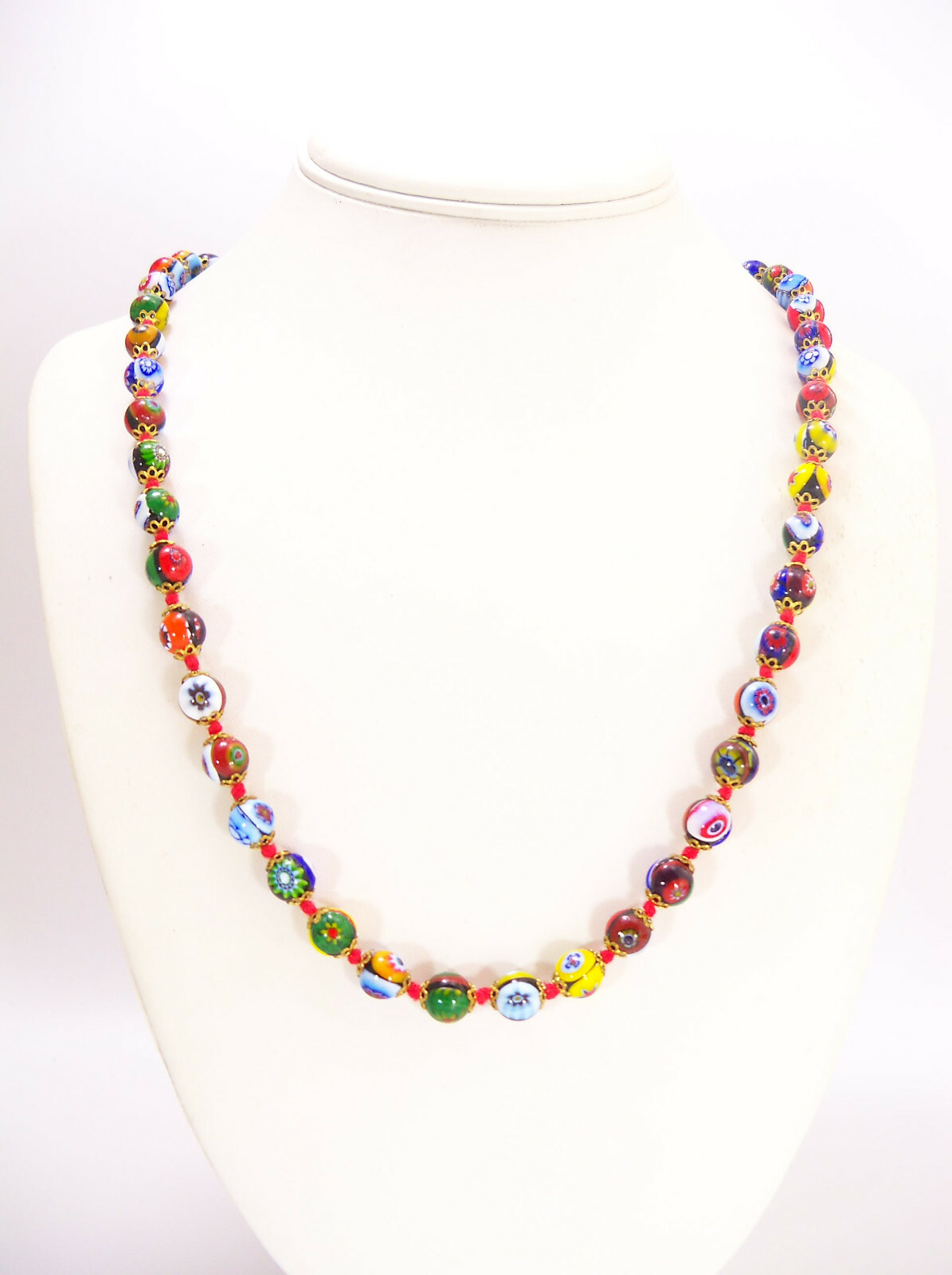 Vintage Italian Murano Millefiori Glass Bead… Gem