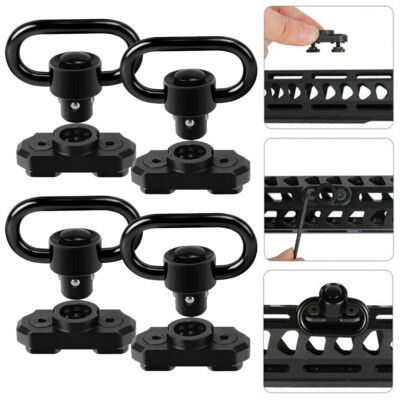 4Pcs M-LOK MLOK Quick Release Sling Mount Push Button QD Sling Swivel Adaptor