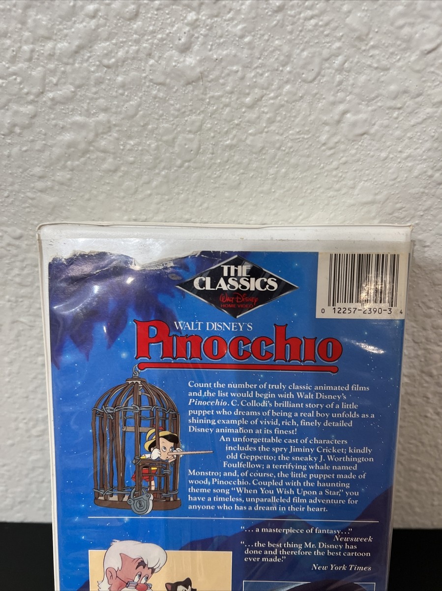 Pinocchio (1940) Walt DISNEY Black Diamond Label Rare VHS