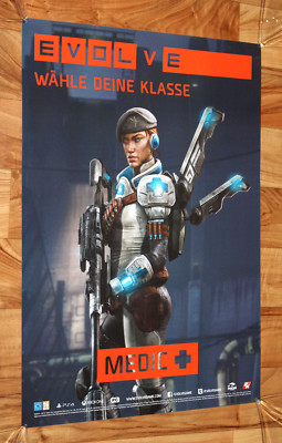 Evolve Video game Rare Promo Poster 59x42cm Playstation 4 Xbox One MEDIC +