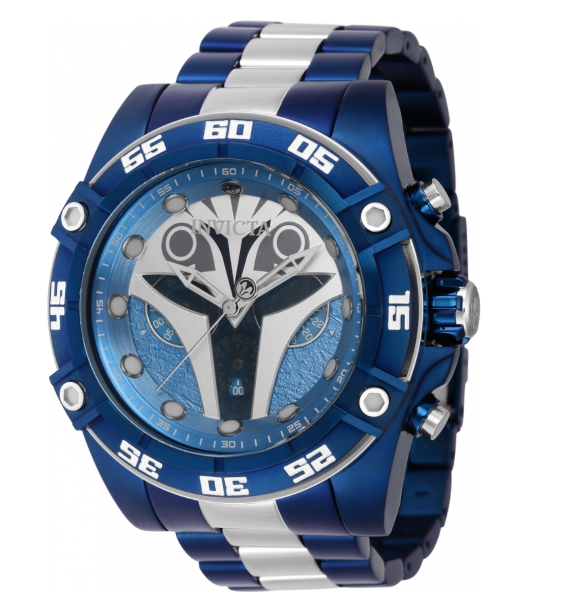 Invicta Star Wars Bo Katan Mens 52mm Limited Ed Blue Chronograph Watch 41257