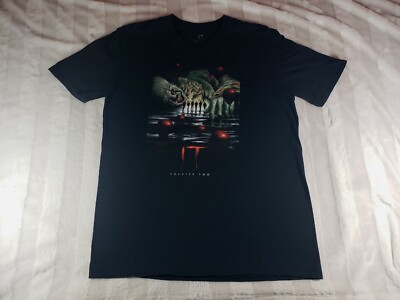 IT The Movie Chapter Two Pennywise Clown Time To Float! Black T-Shirt Size L