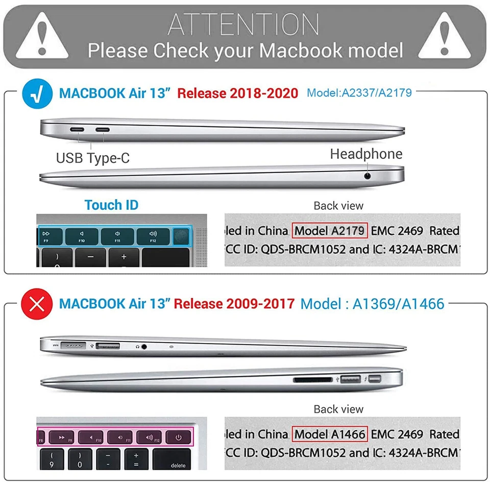 Crystal Clear Hard Case Keyboard Cover for MacBook Air 13 M2 Pro 14 16 2337 2338 - Image 2 of 4