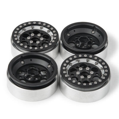 Que-T 1/10 Scale CNC Metal Beadlock Wheel Rims – 4pcs, 2.2
