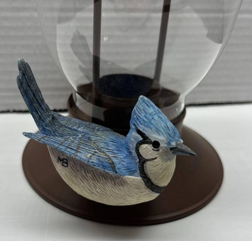 Lanterna vintage Hallmark’s Marjolein Bastin Blue Jay Tea Light/Votive Candle Holder - Imagem 3 de 4