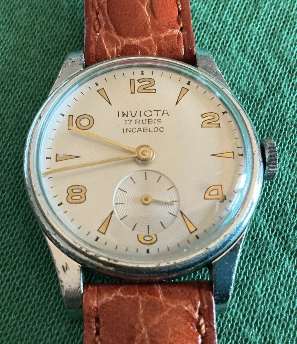 Montre Bracelet Invicta Vintage 17 Rubis Mécanique - Fonctionne Bien - Occasion Homme
