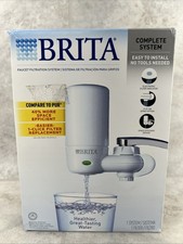 Brita Complete Faucet Mount Water Filtration System Sink Attachment - White New