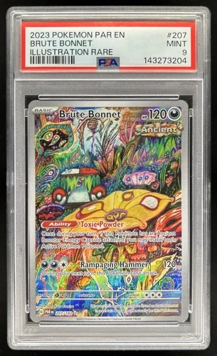 2023 Pokemon SV Paradox Rift Brute Bonnet Illustration Rare #207/182 PSA 9