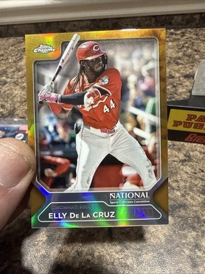 2025 Topps National Convention - Topps Chrome Elly De La Cruz gold/50 (read)
