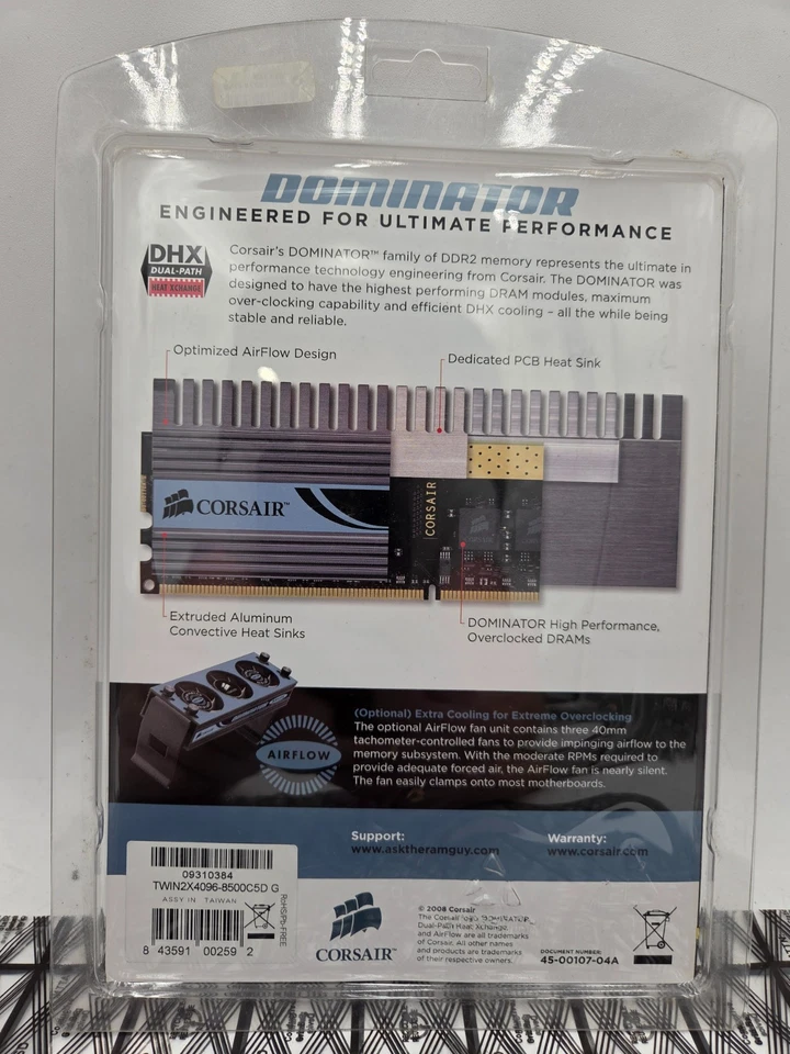 Corsair Dominator DDR2 4GB RAM 2x 2GB Sticks 1066MHZ PC2-8500 C5 - Image 2 of 4