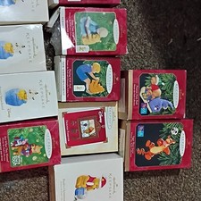 HALLMARK Disney Winnie the Pooh Collectible Holiday Ornament Lot Set Christmas