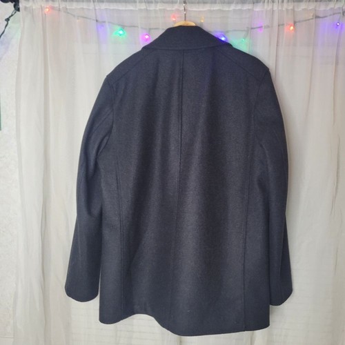 Nautica Wool-blend double-breasted peacoat Mens Size Medium Gray - Picture 7 of 11