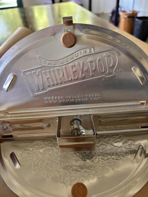 Whirley Pop metal gears Stovetop Popcorn lid  Hand Crank wood and metal