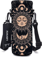 Neoprene Water Bottle Carrier Bag with Adjustable Shoulder Strap