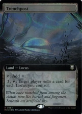 MTG Trenchpost (Extended Art) (Ripple Foil) Foil NM MH3 Commander