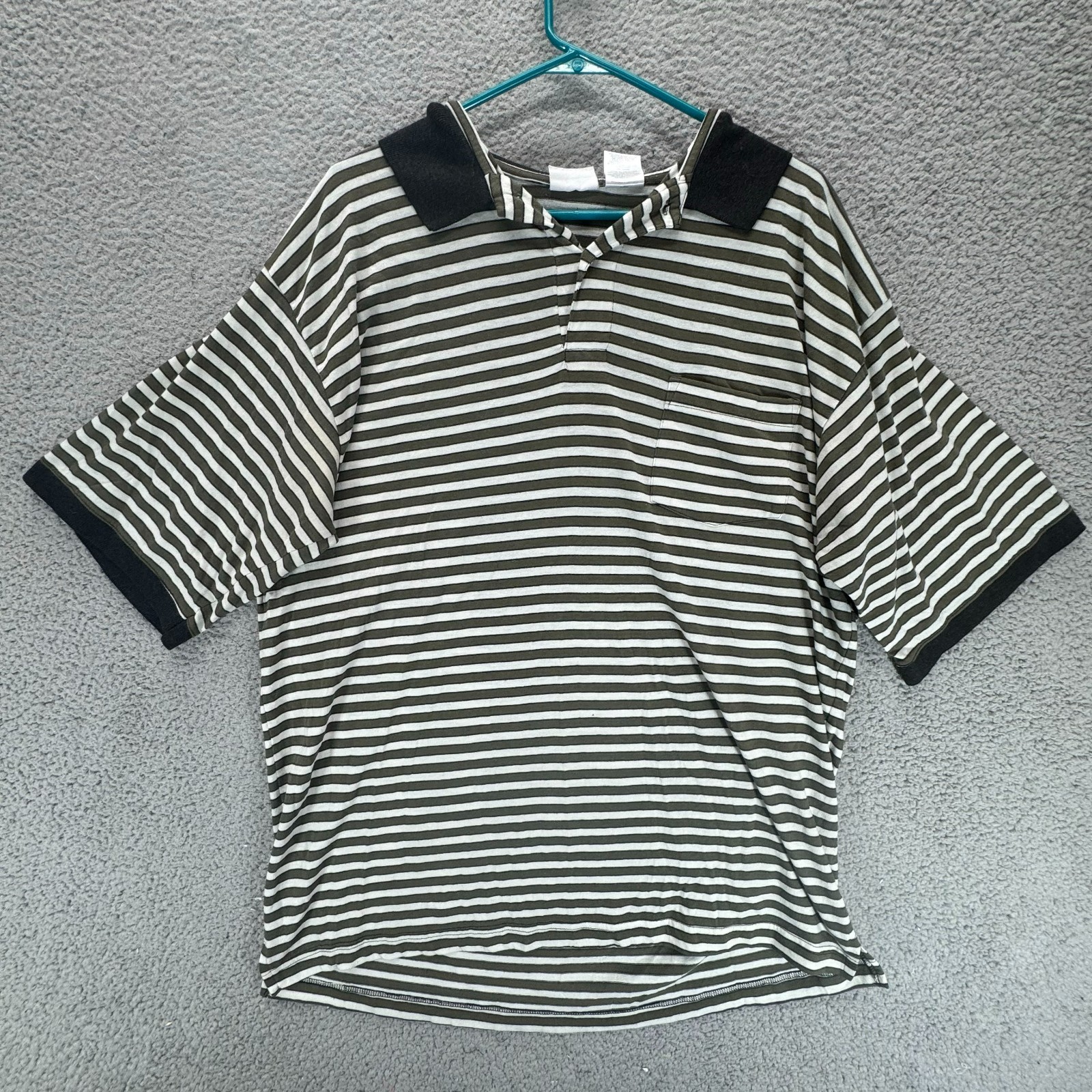 Vintage 80s 90s Puritan Polo Shirt Mens XL Striped Dadcore 90s Grunge Preppy